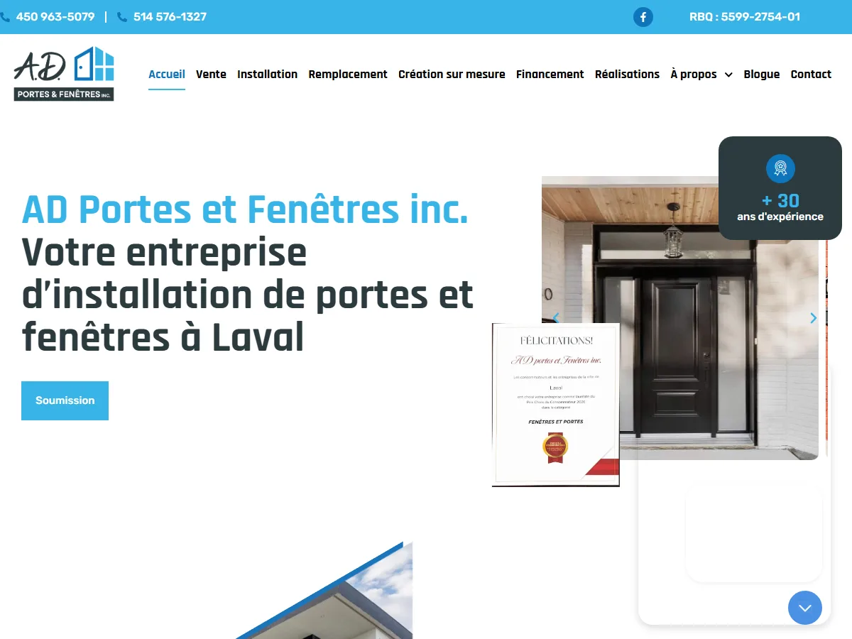 AD Portes & Fenêtres inc. — project photo 1