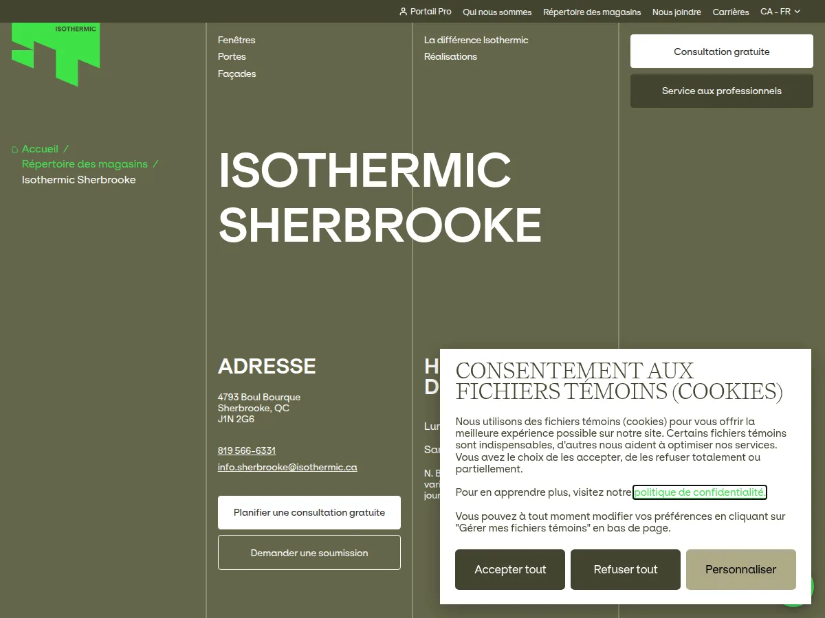 Isothermic Portes et Fenêtres — Sherbrooke — project photo 1
