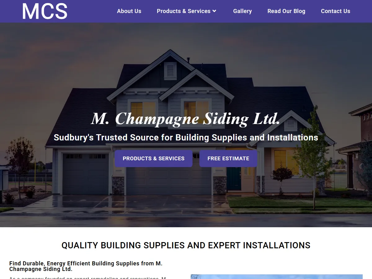 M. Champagne Siding Ltd. — project photo 1