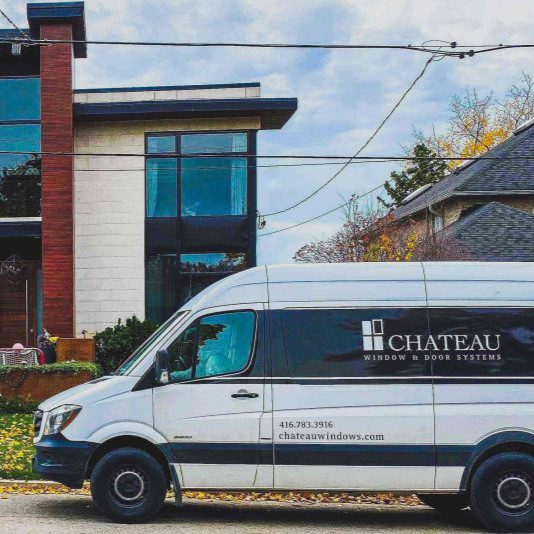 Chateau Truck parked next to jobsite